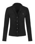 Fair Liar Rib Frill Cardigan - Black