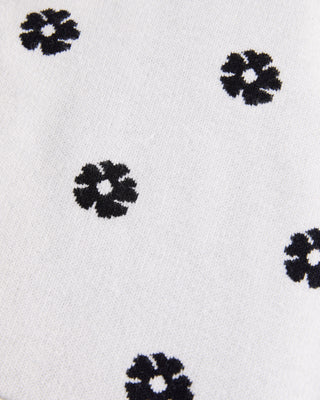 Flower Jacquard Open Ribbon Cardigan (Ivory)