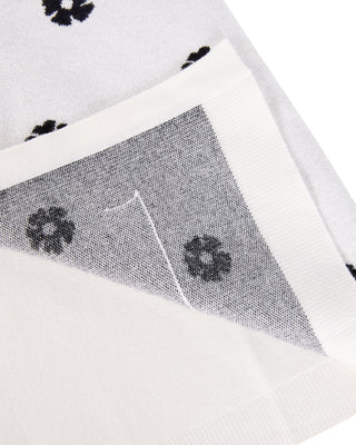 Flower Jacquard Open Ribbon Cardigan (Ivory)