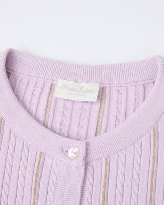 Fair Liar Multi Color Cable cardigan (Lavender)