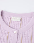 Fair Liar Multi Color  Cable cardigan - Lavender