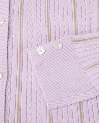 Fair Liar Multi Color Cable cardigan (Lavender)