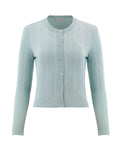 Fair Liar Multi Color Cable cardigan - Mint