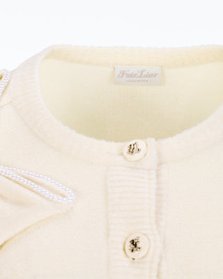 Big Ribbon Point Cardigan (Cream)