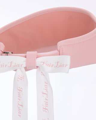 Side logo wide Ribbon visor (Pink)