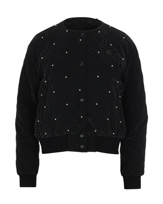Pearl quilted jumper (Black)