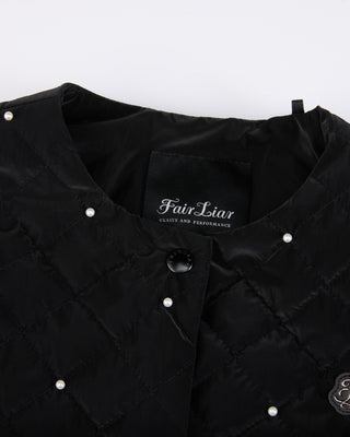 Pearl quilted jumper (Black)