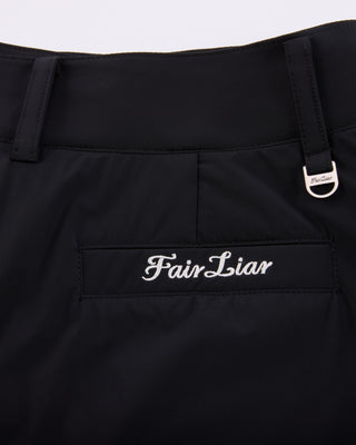 Padded flare Mid Length skirt (Black)