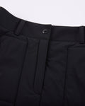 Padded flare Mid Length skirt -Black