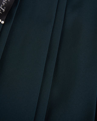 Flower belt set pleated skirt (Green)