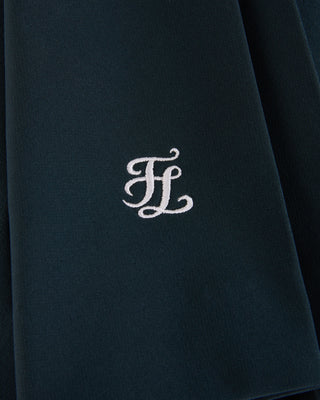 Flower belt set pleated skirt (Green)