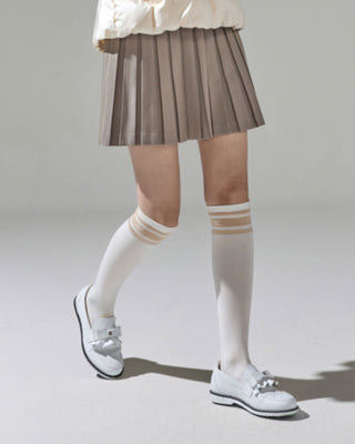 Logo band pleated skirt (Cocoa)