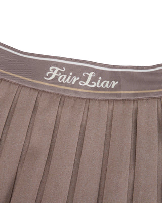 Logo band pleated skirt (Cocoa)