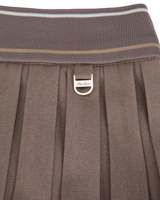 Logo band pleated skirt (Cocoa)