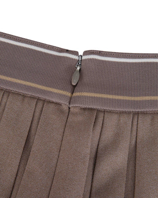 Logo band pleated skirt (Cocoa)