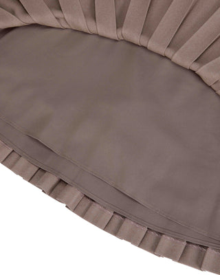 Logo band pleated skirt (Cocoa)