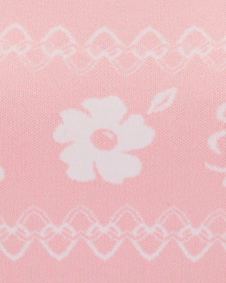 Flower Jacquard Knit Vest (Pink)