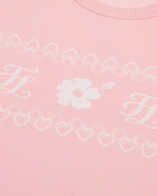 Flower Jacquard Knit Vest (Pink)