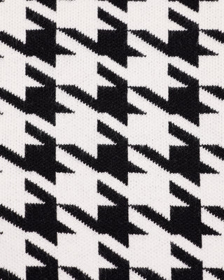 Houndstooth Checkered Knit Vest (Black)