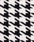 Houndstooth Checkered Knit Vest - Black