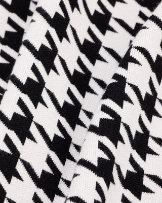 Houndstooth Checkered Knit Vest (Black)