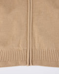 Wool zip-up windproof vest - Beige