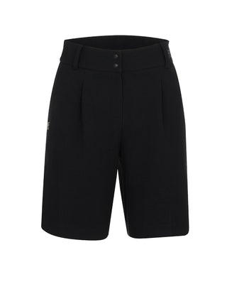 Pin Tuck Bermuda Pants (Black)