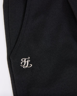 Pin Tuck Bermuda Pants (Black)