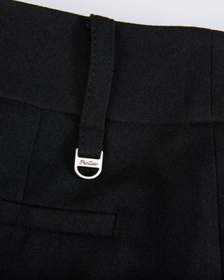 Pin Tuck Bermuda Pants (Black)