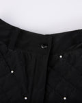 Pearl quilted short pants - Black