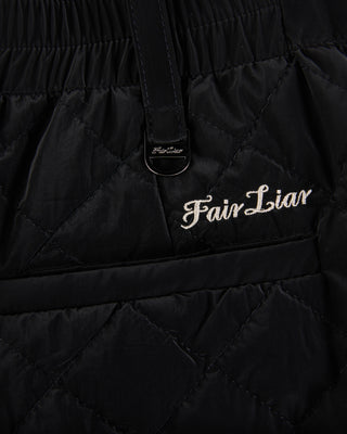 Pearl quilted short pants (Black)