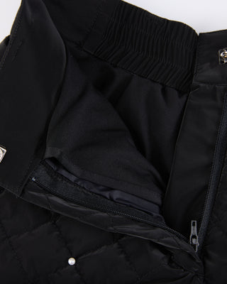 Pearl quilted short pants (Black)