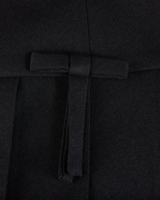 Ribbon pleated culotte pants (Black)