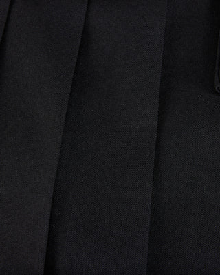 Ribbon pleated culotte pants (Black)