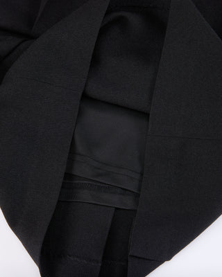 Ribbon pleated culotte pants (Black)