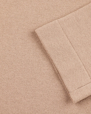 Leather Color Combination Collar Knit (Cocoa)