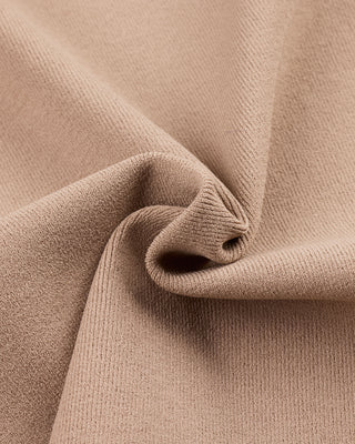 Leather Color Combination Collar Knit (Cocoa)