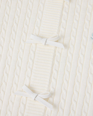 Fair Liar Ribbon Cropped Short Sleeve Knit (Ivory)