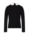 Detachable beaded lace collar knit - Black