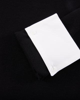 Detachable beaded lace collar knit (Black)