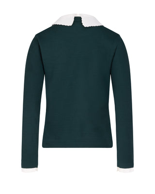 Detachable beaded lace collar knit (Green)