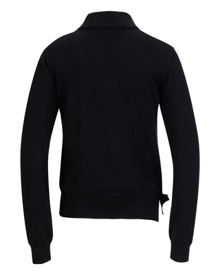 Fair Liar Detachable Collar Ribbon knit (Black)