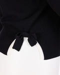 Fair Liar Detachable Collar Ribbon knit - Black