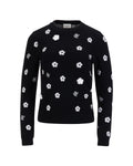 Flower Point Jacquard Knit - Black