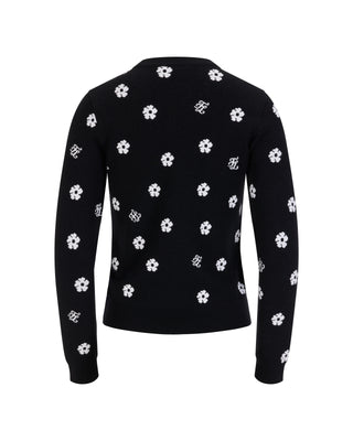 Flower Point Jacquard Knit (Black)