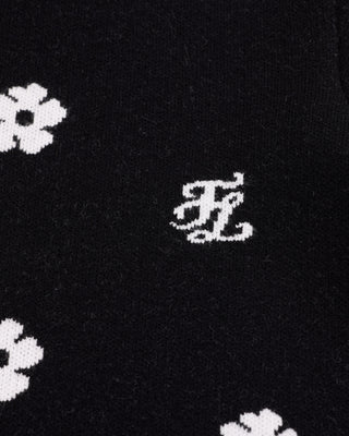 Flower Point Jacquard Knit (Black)
