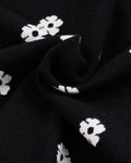 Flower Point Jacquard Knit - Black