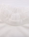 Frill sleeve high neck t-shirt - Ivory