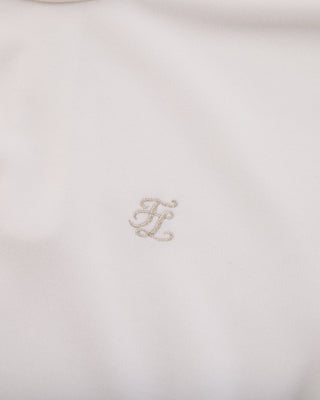 Frill sleeve high neck T Shirt (White)