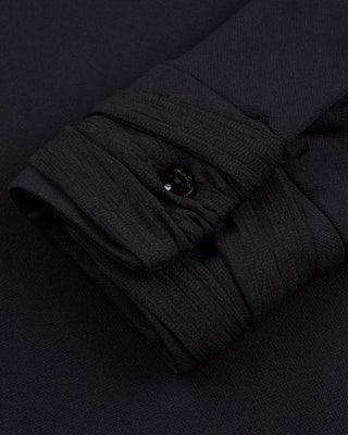 Double chiffon ribbon collar T Shirt (Black)